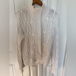 Lauren Ralph Lauren Cable Knit Buckle High Collar Sweater Size XLarge